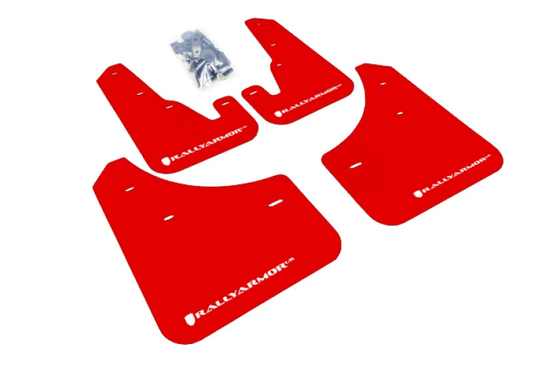 MF9-UR-RD_WH-67946d420e77f Rally Armor 04-09 Mazda3/Speed3 Red UR Mud Flap w/ White Logo