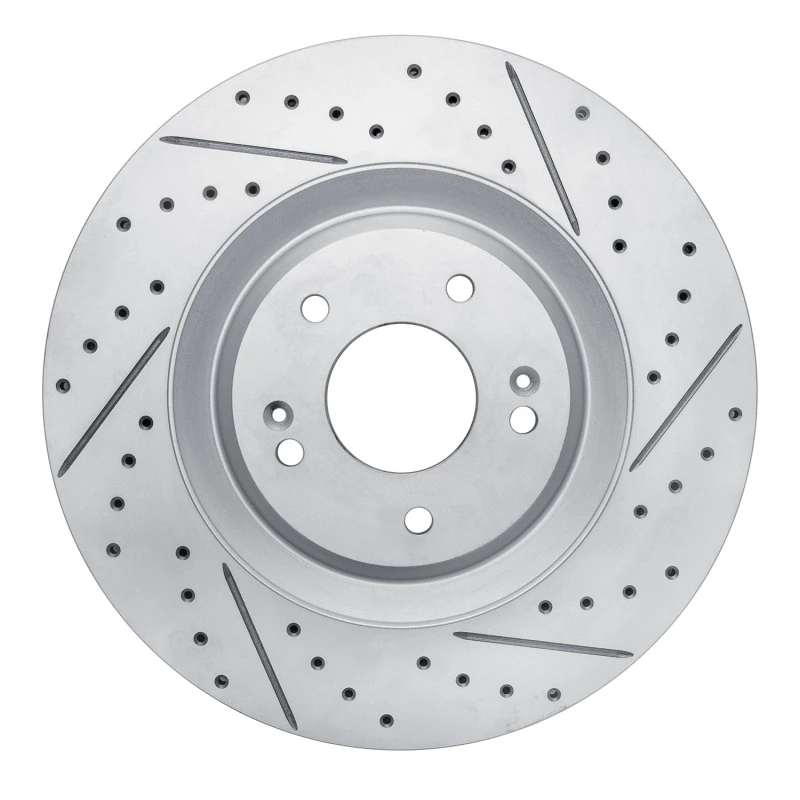 DFC 19-22 Hyundai Veloster N Front Right Drilled & Slotted Geoperformance Rotor