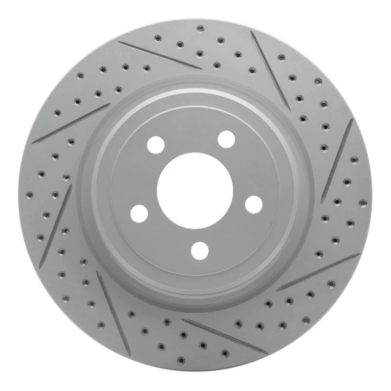DFC 06-23 Dodge Charger Rear Right Drilled & Slotted Geoperformance Rotor