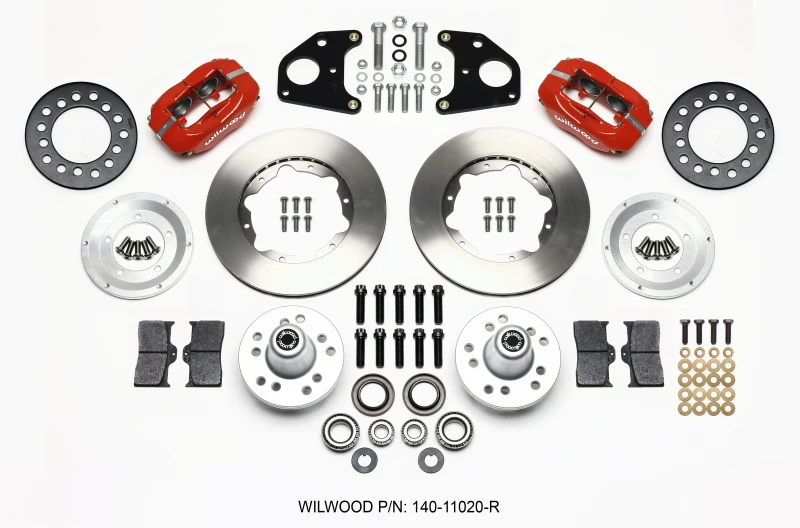 wilwood_140-11020-R-67956e968b465 Wilwood Forged Dynalite Vorderes Kit 11,00 Zoll Rot 62-72 CDP B & E Body-Trommel