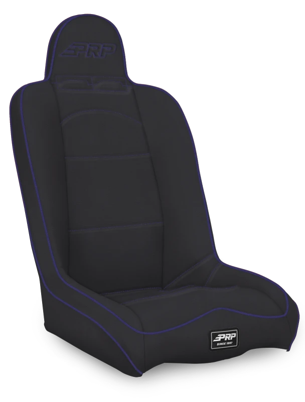 PRP Daily Driver High Back Suspension Seat- Black/Purple Vinyl