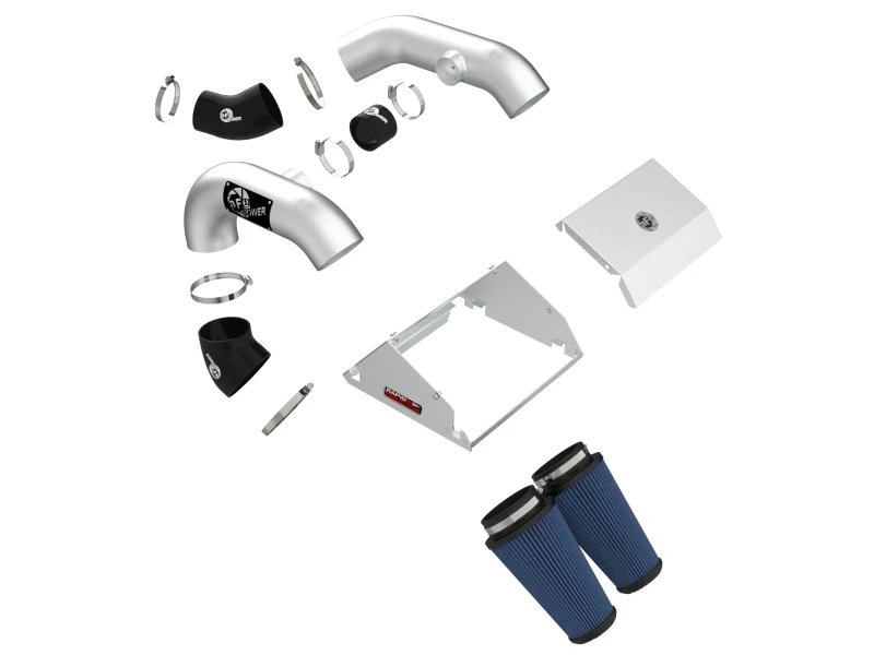 aFe Rapid Induction Pro 5R Kaltluft-Ansaugsystem gebürstet 21-22 Ford F-150 Raptor V6-3.5L (tt)