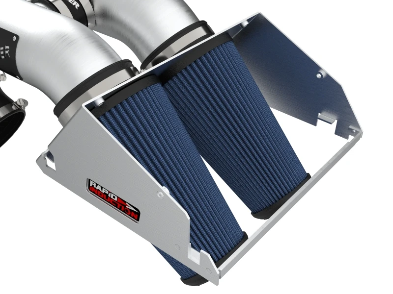 aFe Rapid Induction Pro 5R Kaltluft-Ansaugsystem gebürstet 21-22 Ford F-150 Raptor V6-3.5L (tt)