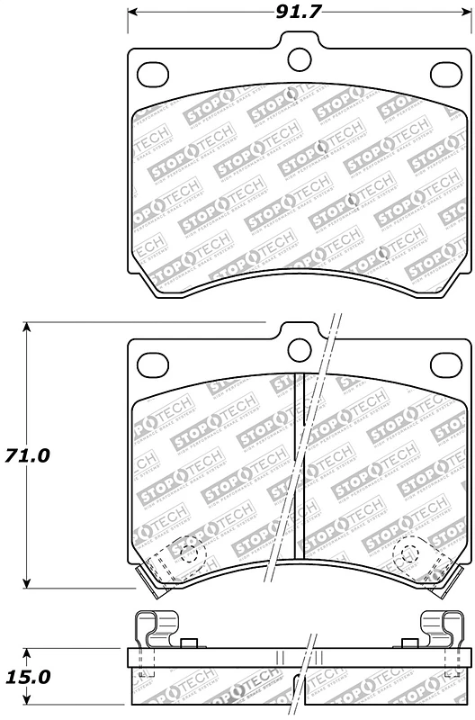 stoptech_308.04730-6794f2d15a521 StopTech Street Touring 91-03 Ford Escort ZX2 / 92-95 Mazda MX-3 Front Brake Pads