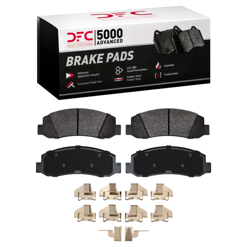 DFC 05-12 Ford F-250 2WD (Super Duty) Front 5000 Advanced Semi Metallic Brake Pads and Hardware Kit