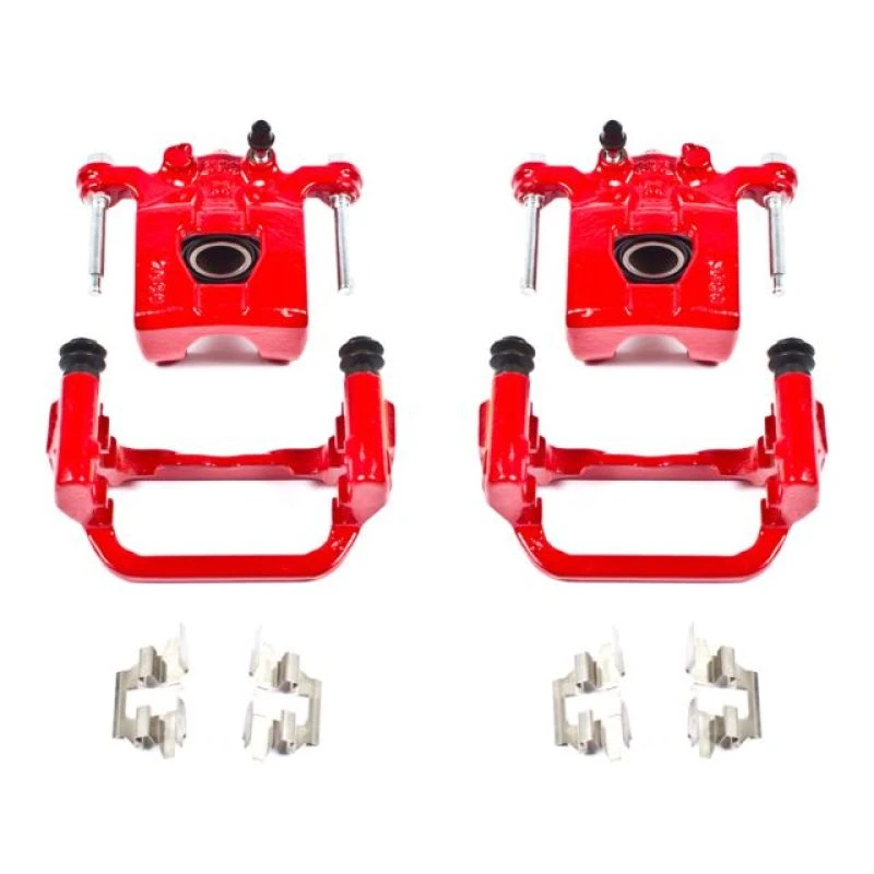 Power Stop 07-12 Nissan Altima Rear Red Calipers w/Brackets - Pair
