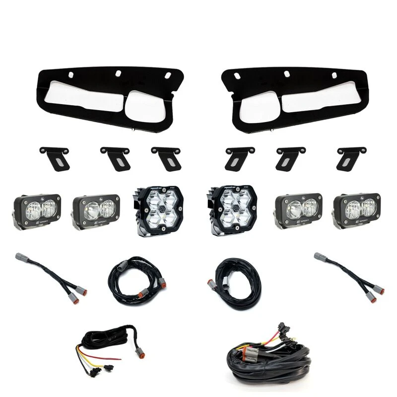 Baja Designs 21-25 Ford Bronco Squadron 2.0 Pro (Spot) / S2 Sport D/C W/C FPK Steel Bmpr w/UP -Clear