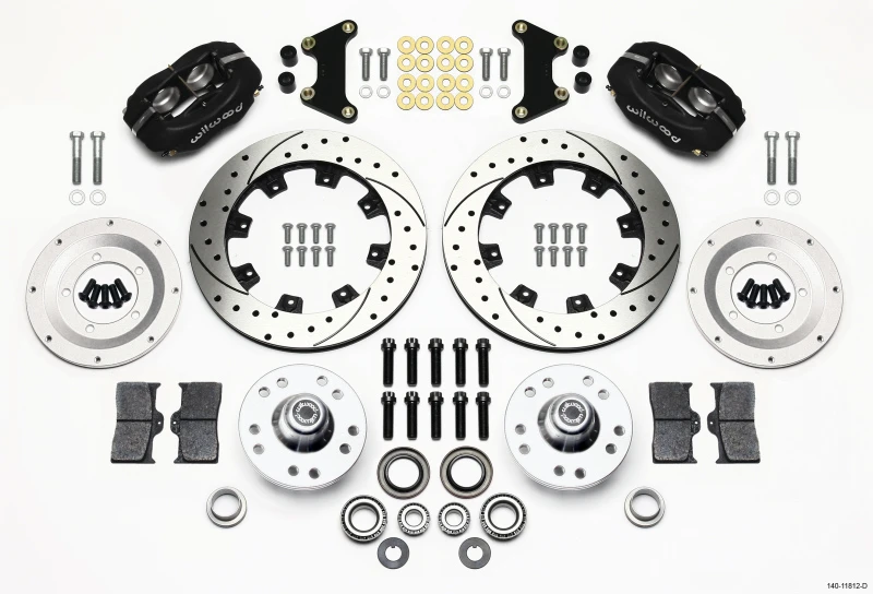 Wilwood Forged Dynalite Vorderrad-Kit 12,19 Zoll gebohrt 49-54 Chevy/53-62 Corvette (*Line Kit benötigt*)