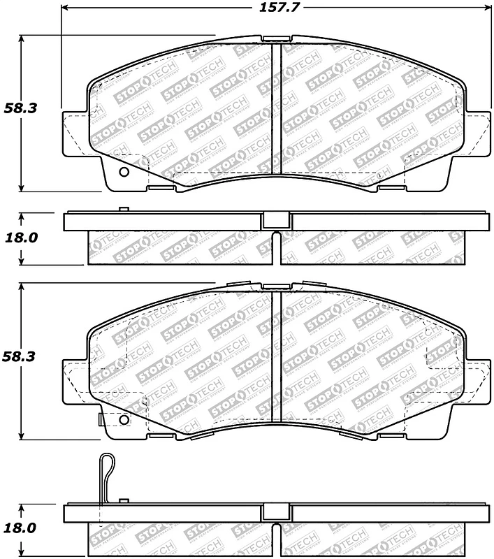 StopTech Street Select Brake Pads - Rear