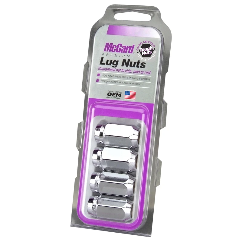 McGard Hex-Lug-Schraube (Kegelsitz) M12X1,25 / 13/16 Sechskant / 1,28 Zoll Länge (4-Pack) - Chrom