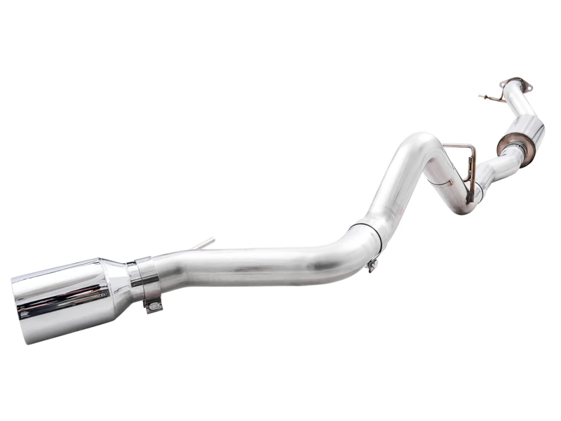 AWE Tuning 2021+ Ford Bronco 0FG Einzelnes Heckauspuffrohr mit Chrom-Silber-Spitze und Bash Guard