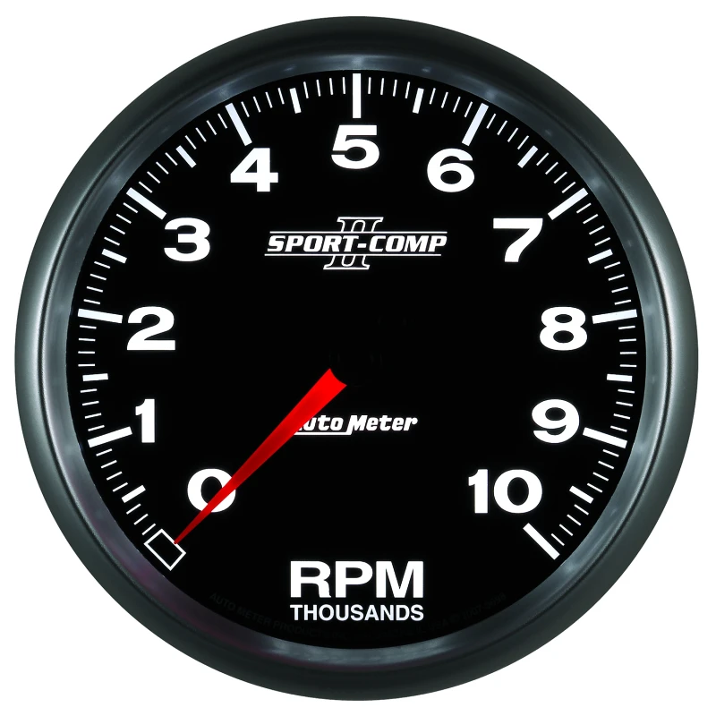 Autometer Sport-Comp II 5 inch 0-10000 RPM In Dash Tachometer