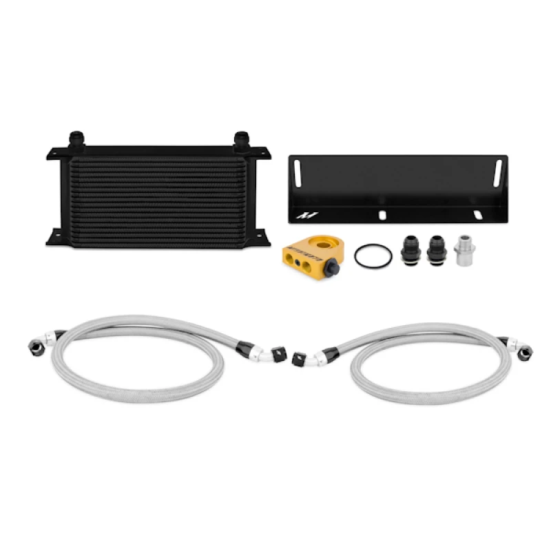 Mishimoto 79-93 Ford Mustang 5.0L Thermostatisches Öl-Kühler-Kit - Schwarz