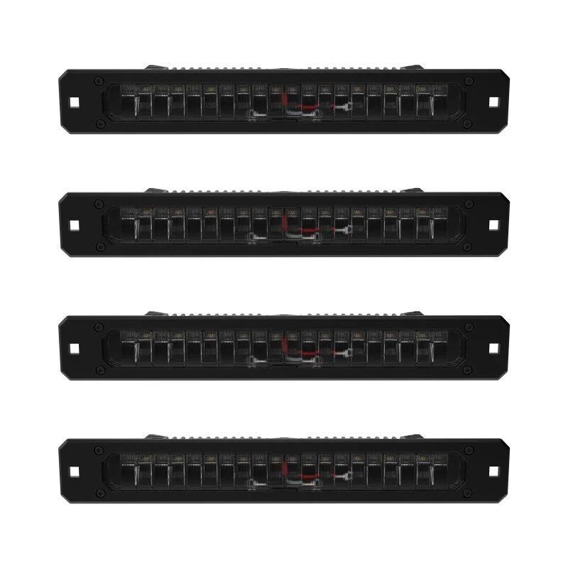KC HiLiTES Platform One Profile 10in. SideCast Flush Mount Lights (Does Not Include Rack)