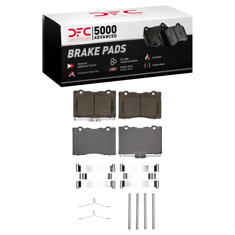 DFC 05-12 Acura RL Front 5000 Advanced Low Metallic Brake Pads and Hardware Kit