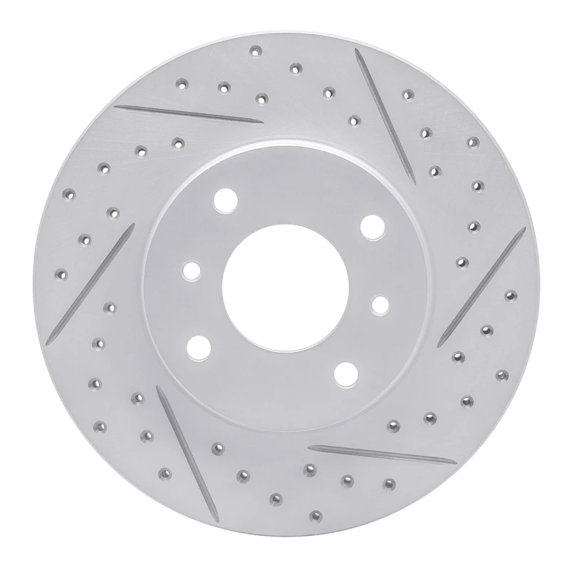 DFC 93-06 Infiniti G20 Front Right Drilled & Slotted Geoperformance Rotor