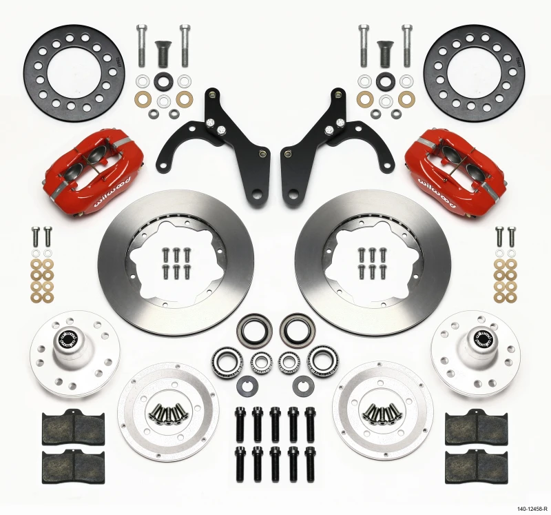 Wilwood Forged Dynalite Vorderes Kit 11,00 Zoll Rot 59-64 Chevy Impala / 63-64 Corvette