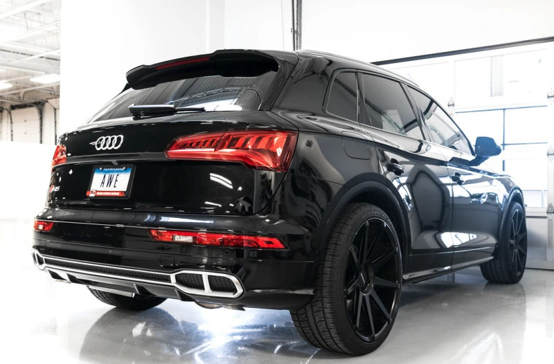 AWE Tuning Audi B9 SQ5 Resonierter Touring Edition Kat-Back Auspuff - Ohne Endrohre (Turn Downs)