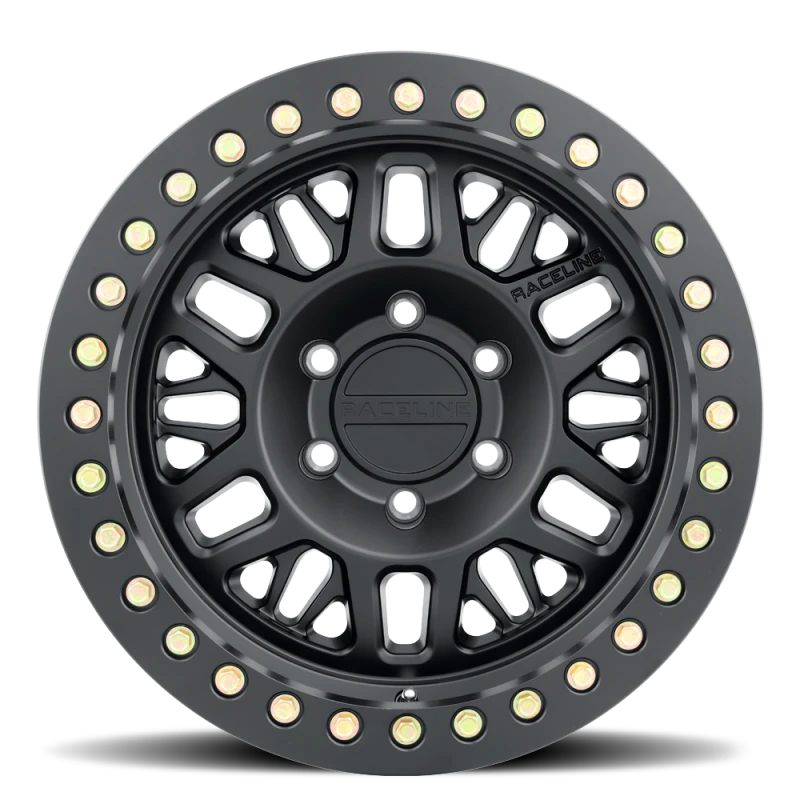 Raceline RT951B Ryno 17x9in / 5x127 BP / -12mm Offset / 83.82mm Bore - Satin Black Beadlock Wheel