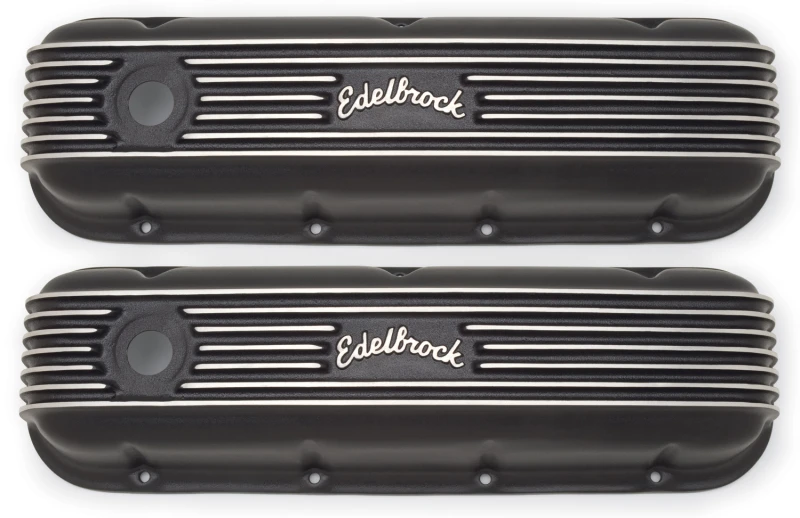 edelbrock_41853-679322b6b83de Edelbrock Ventildeckel Classic Series Chevrolet 1965 und später 396-502 V8 Schwarz