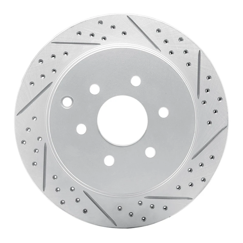 DFC 05-12 Nissan Pathfinder Rear Right Drilled & Slotted Geoperformance Rotor