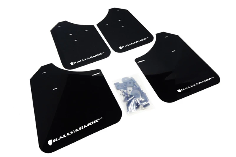 Rally Armor Black UR Mud Flap w/White Logo for 02-07 Subaru WRX/STI/RS/2.5i (Wagons Req. Mod.)