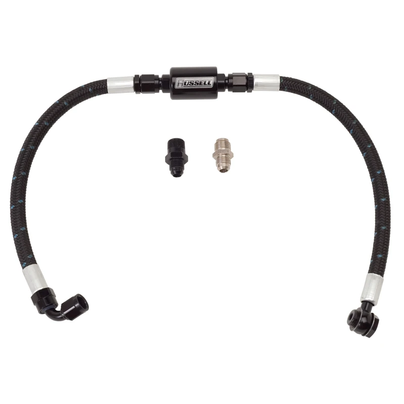 Edelbrock Brennstoffschlauch-Anlage Proclassic-Finish mit Wettbewerbsfilter Sbc