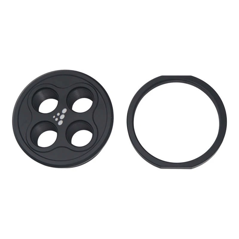 DeatschWerks Quad 10AN ORB Bulkhead - Anodisiertes Mattschwarz