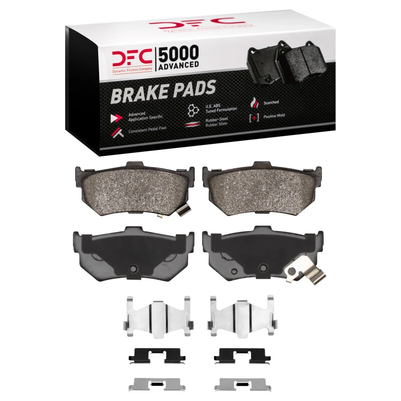 DFC 84-94 Honda Prelude Rear 5000 Advanced Semi Metallic Brake Pads and Hardware Kit