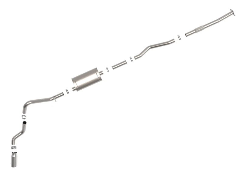 aFe Apollo GT Serie 19-20 GM 1500 2.7L (t) 409 SS CB Auspuffsystem mit polierter Spitze