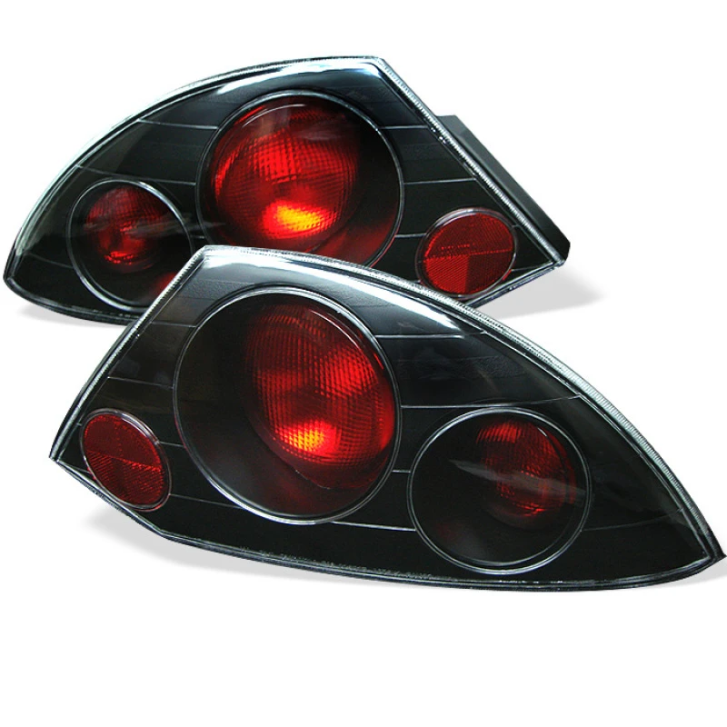 Spyder Euro Style Tail Lights Black ALT-YD-ME00-BK for Mitsubishi Eclipse 00-02