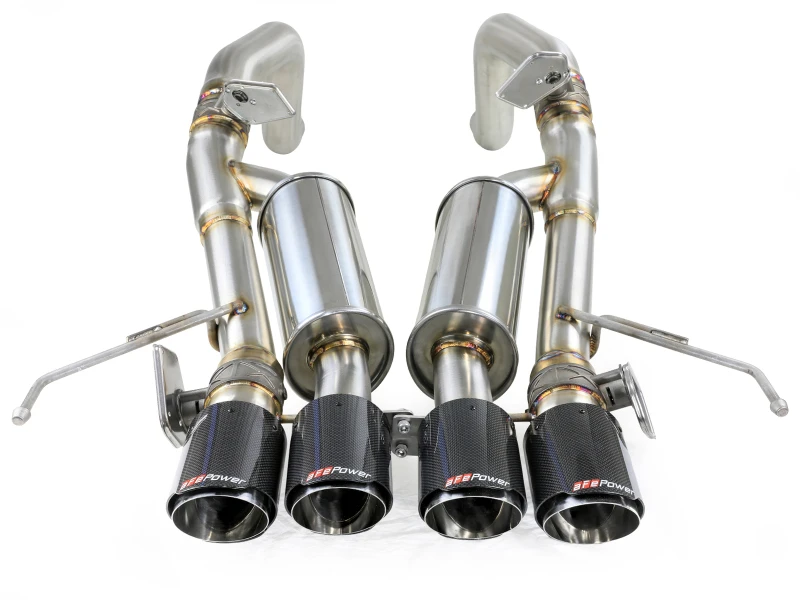 aFe MACH Force-Xp Axle-Back Abgasanlage mit Carbon-Faser-Tipps Chevrolet Corvette (C7) 14-19 6.2L