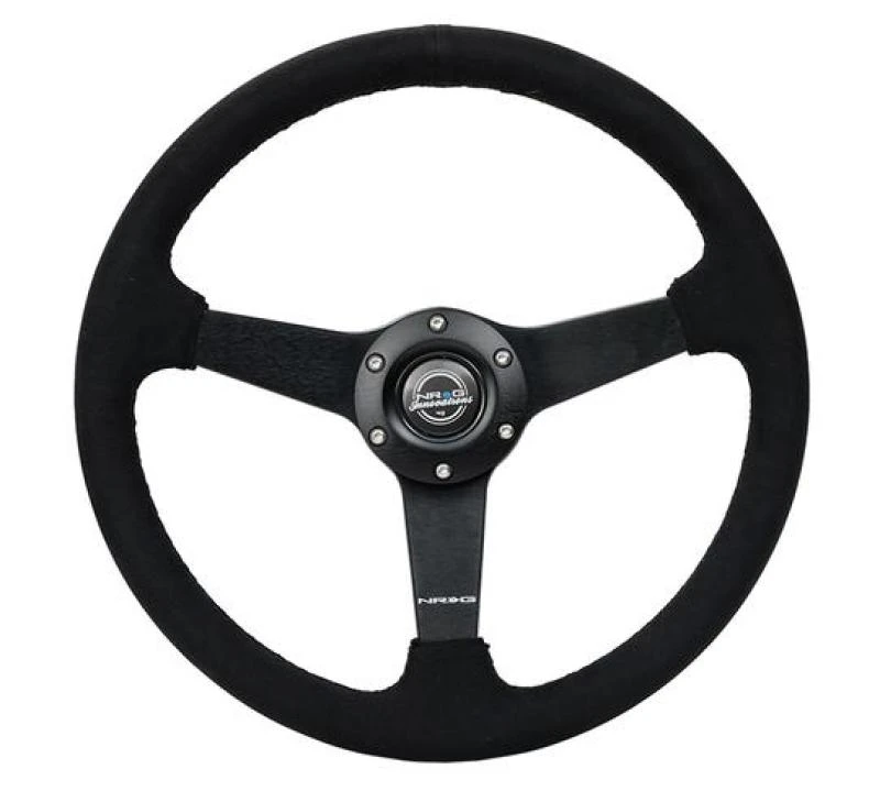 NRG Sport Steering Wheel 350mm Matte Black Spoke Black Alcantara