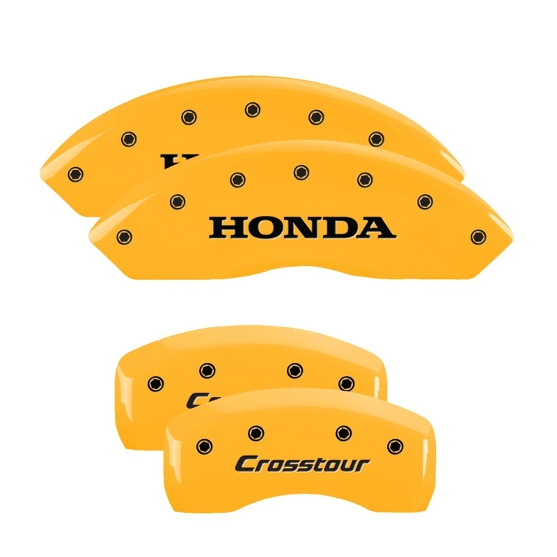 MGP 4 Bremse Caliper Abdeckungen Graviert Vorne Honda Hinten Crosstour Gelb Finish Schwarz Char 11 Honda Crosstour
