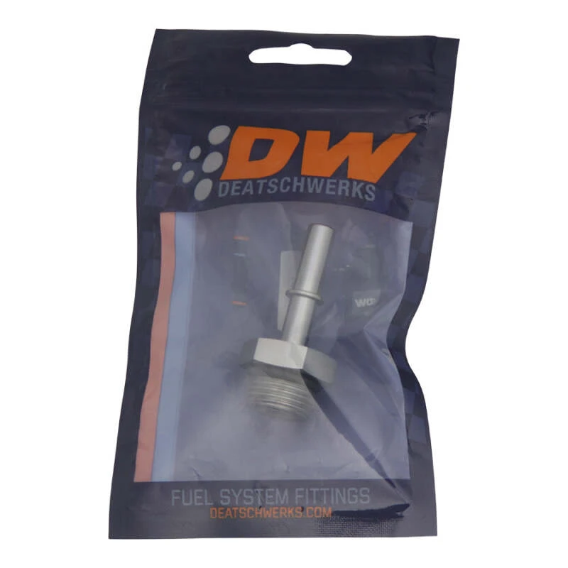 DeatschWerks 8AN ORB-Männlich auf 5/16 Zoll männlich EFI Quick Connect-Adapter - eloxiertes DW-Titan