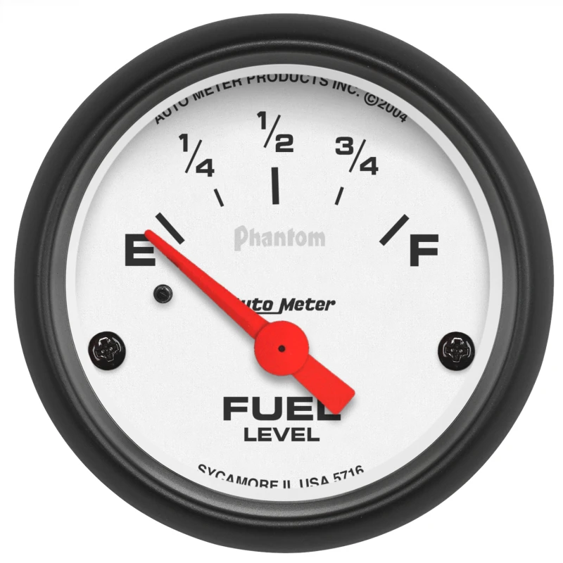 Autometer Phantom 2 1/16in 240 ohm to 33 ohm Electric Fuel Level Gauge