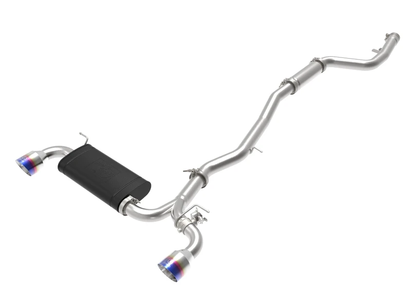 aFe POWER Takeda 2020 Toyota Supra L6-3.0L (t) 3in-2.5in 304 SS CB Auspuff Blue Flame Tips