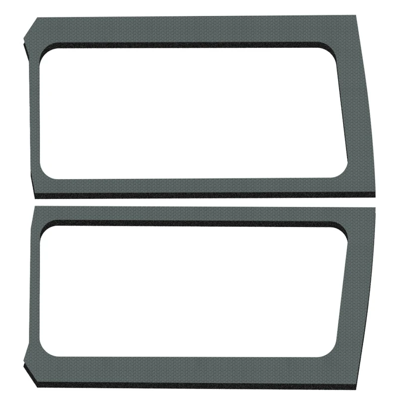DEI 18-23 Jeep Wrangler JL 2-Türig Boom Mat Heck-Seitenfenster-Trim - 2-teilig - Grau