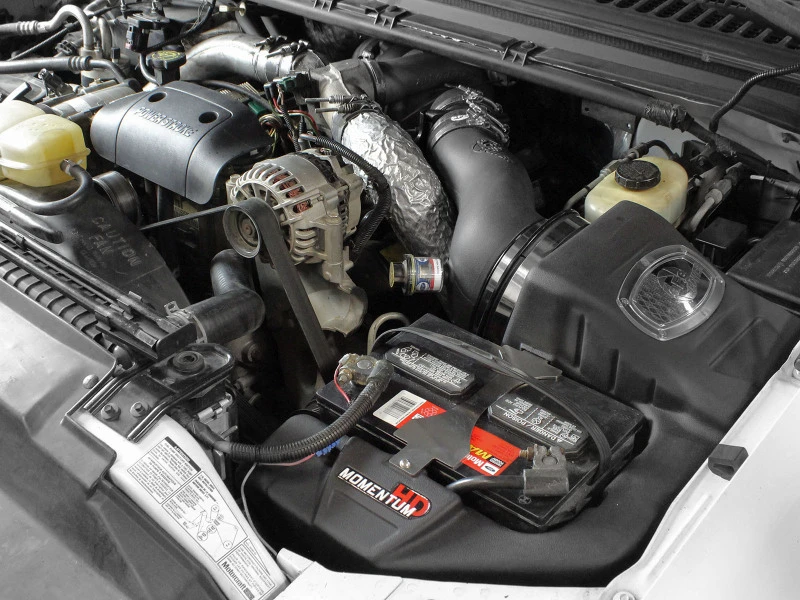 aFe Momentum HD PRO Dry S Stage-2 Si Ansaugsystem 99-03 Ford Diesel-LKW V8-7,3L (td)