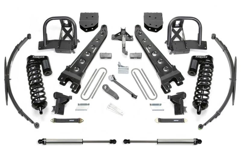 Fabtech 08-10 Ford F250 4WD 10 Zoll Radius Arm System mit DL 4.0 Coilover und hinteren DL-Stoßdämpfern