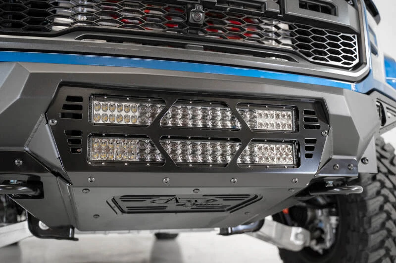 Addictive Desert Designs 17-20 Ford Raptor F-150 Bomber Front Bumper w/ 2 20in Light Bar Mounts
