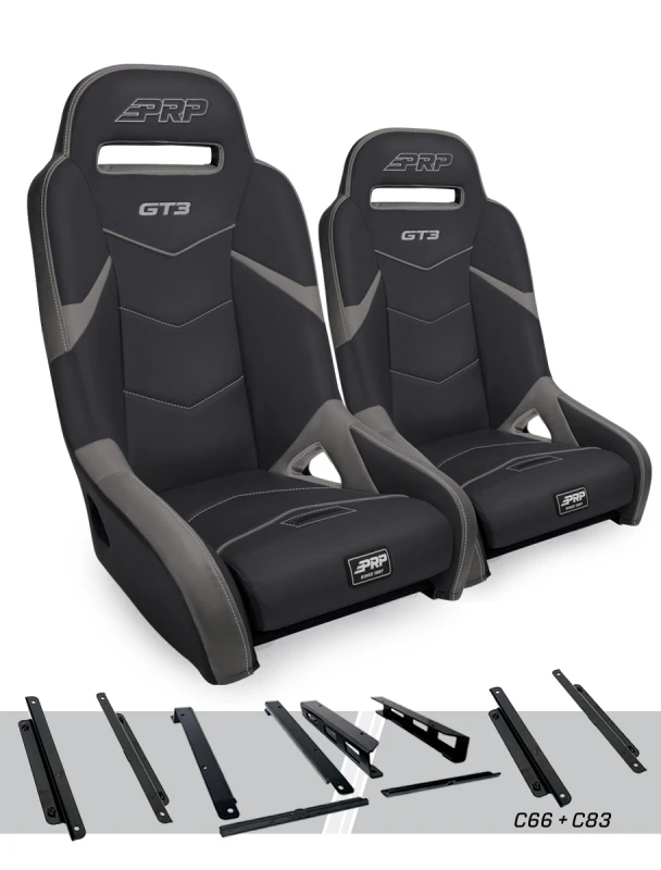 PRP Honda Talon GT3 Suspension Seats Kit (Pair) - Black & Gray