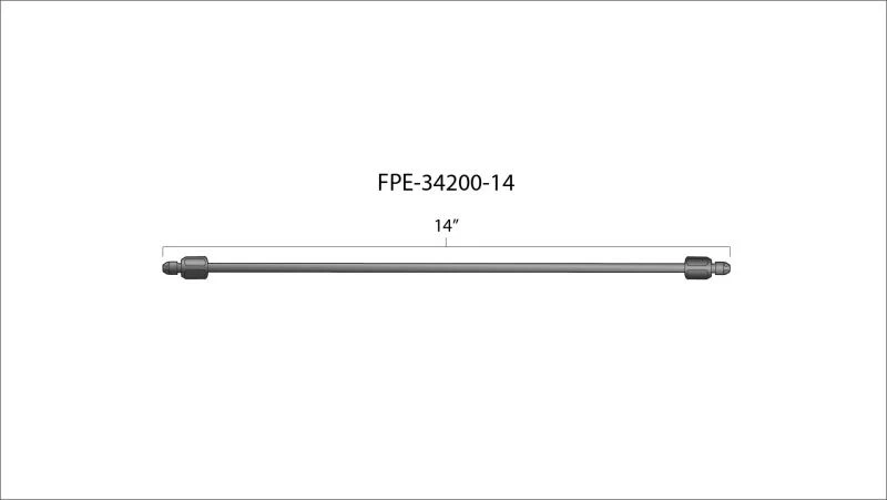 Fleece Performance 14-Zoll-Hochdruck-Kraftstoffleitung (8mm x 3,5mm Leitung, M14x1,5 Nüsse)