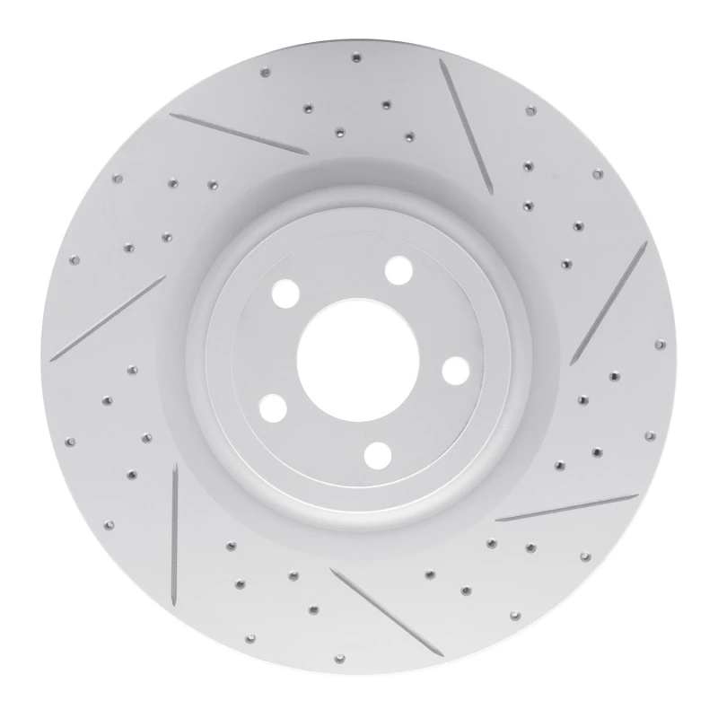 DFC 15-23 Ford Mustang Front Right Drilled & Slotted Geoperformance Rotor