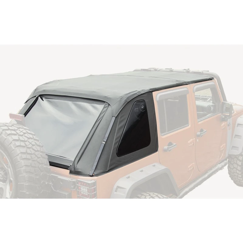 Rugged Ridge Bowless Soft Top Black Diamond 4-Türer 07-18 Jeep Wrangler JK