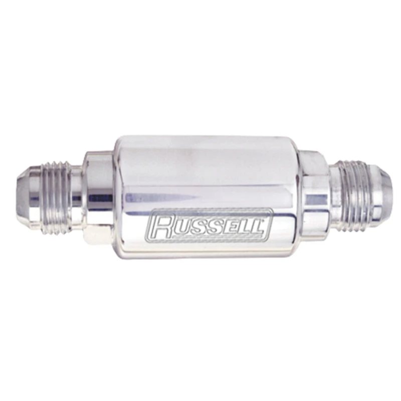 Russell Performance Polished Alum. (3-1/4in Length 1-1/4in dia. -8 x 3/8in male NPT inlet/outlet)