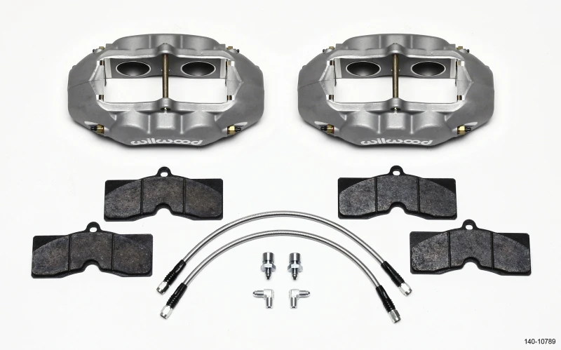 wilwood_140-10789-6797612183568 Wilwood D8-4 Vordere Bremse Caliper-Kit Clear Corvette C2 / C3 65-82