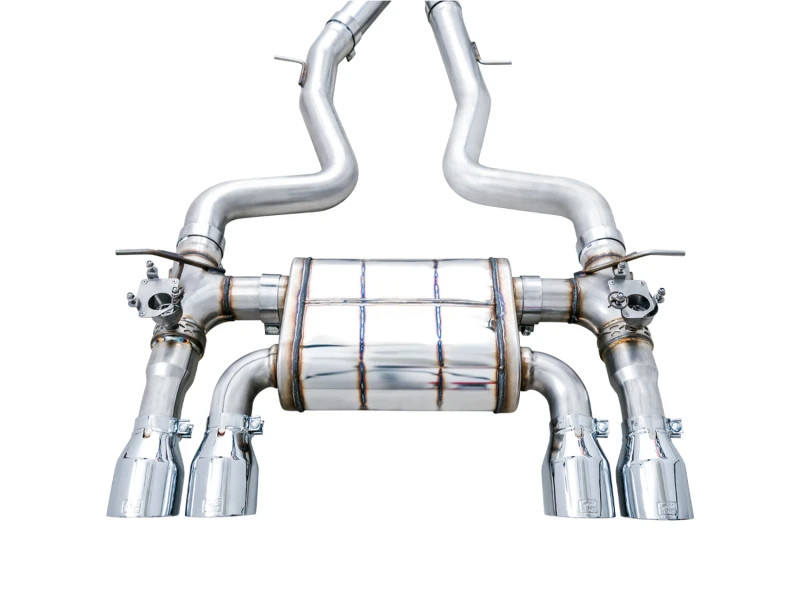 AWE Tuning BMW F8X M3/M4 SwitchPath Catback Auspuff - Chrom Silber Spitzen