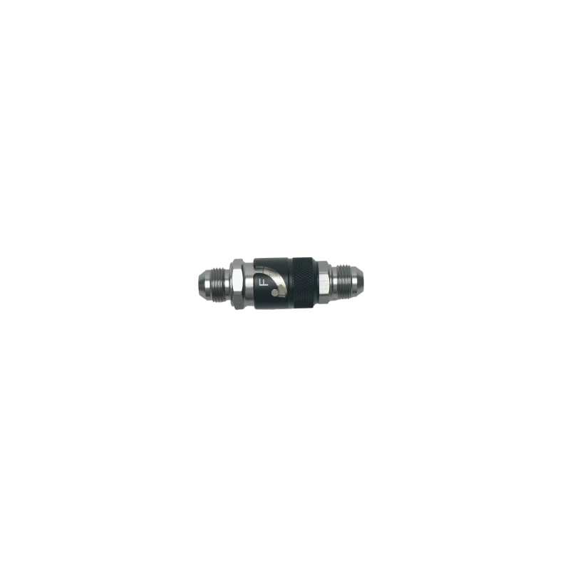 DeatschWerks 8AN Male Flare Quick Disconnect Dry Break Fitting - 2 Pieces Anodized Matte Black