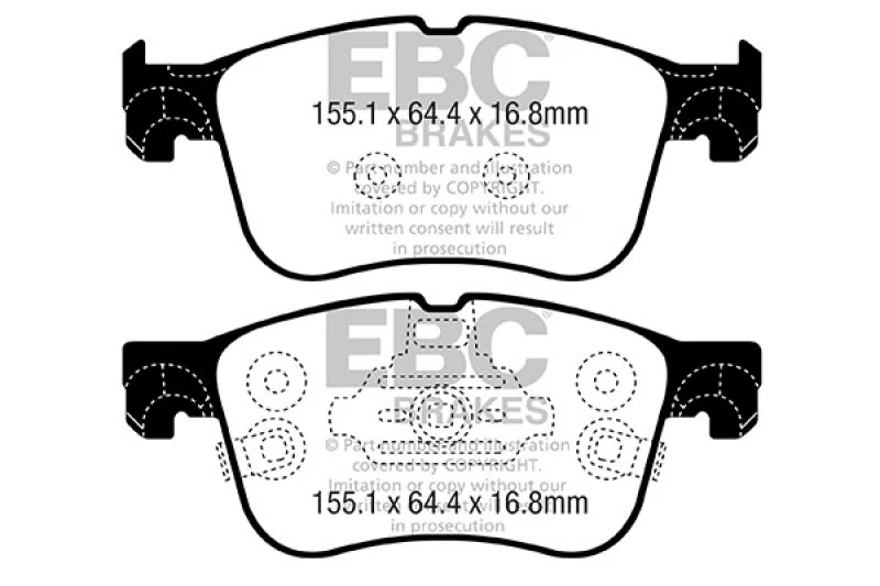 EBC 2021+ Ford Bronco Sport 1.5T Yellowstuff Front Brake Pads